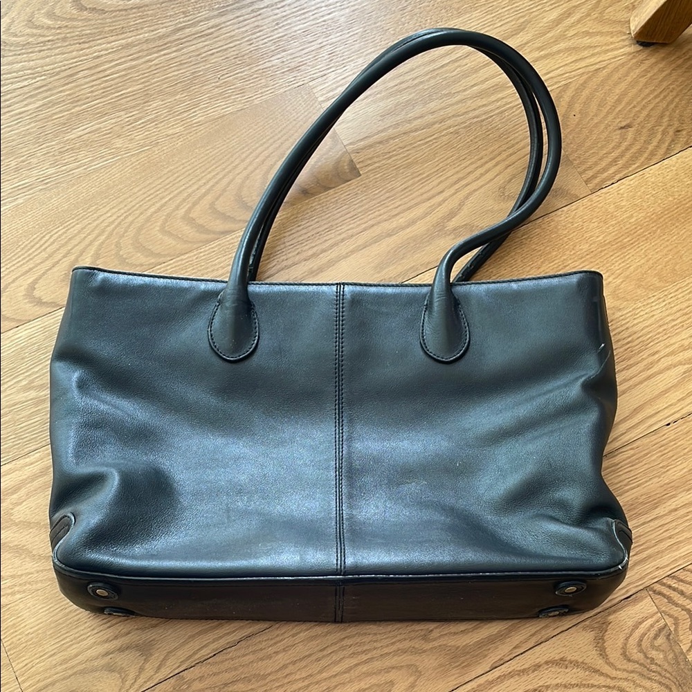 Black Leather Laptop Bag